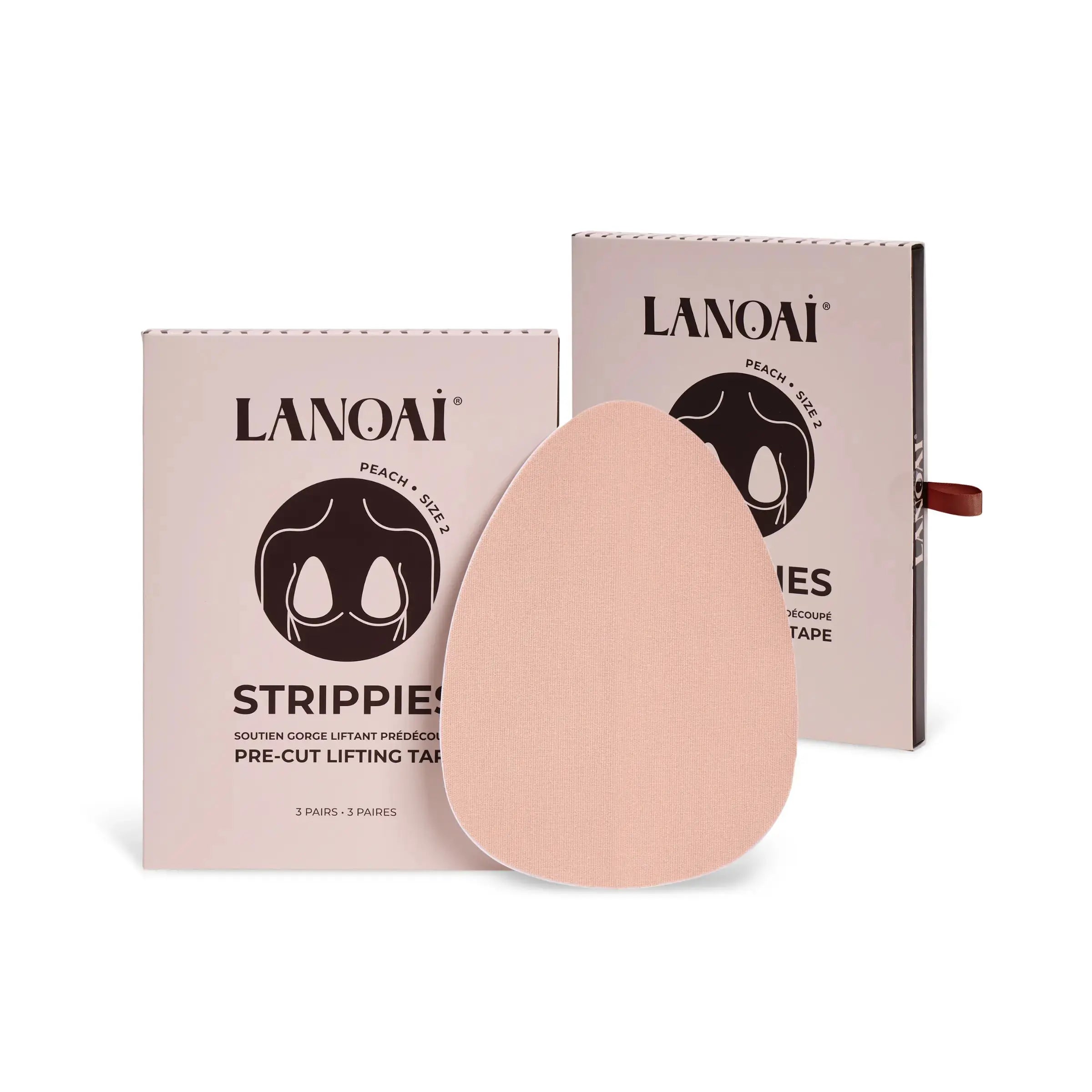 Lanoai stripless product with packaging on a white background