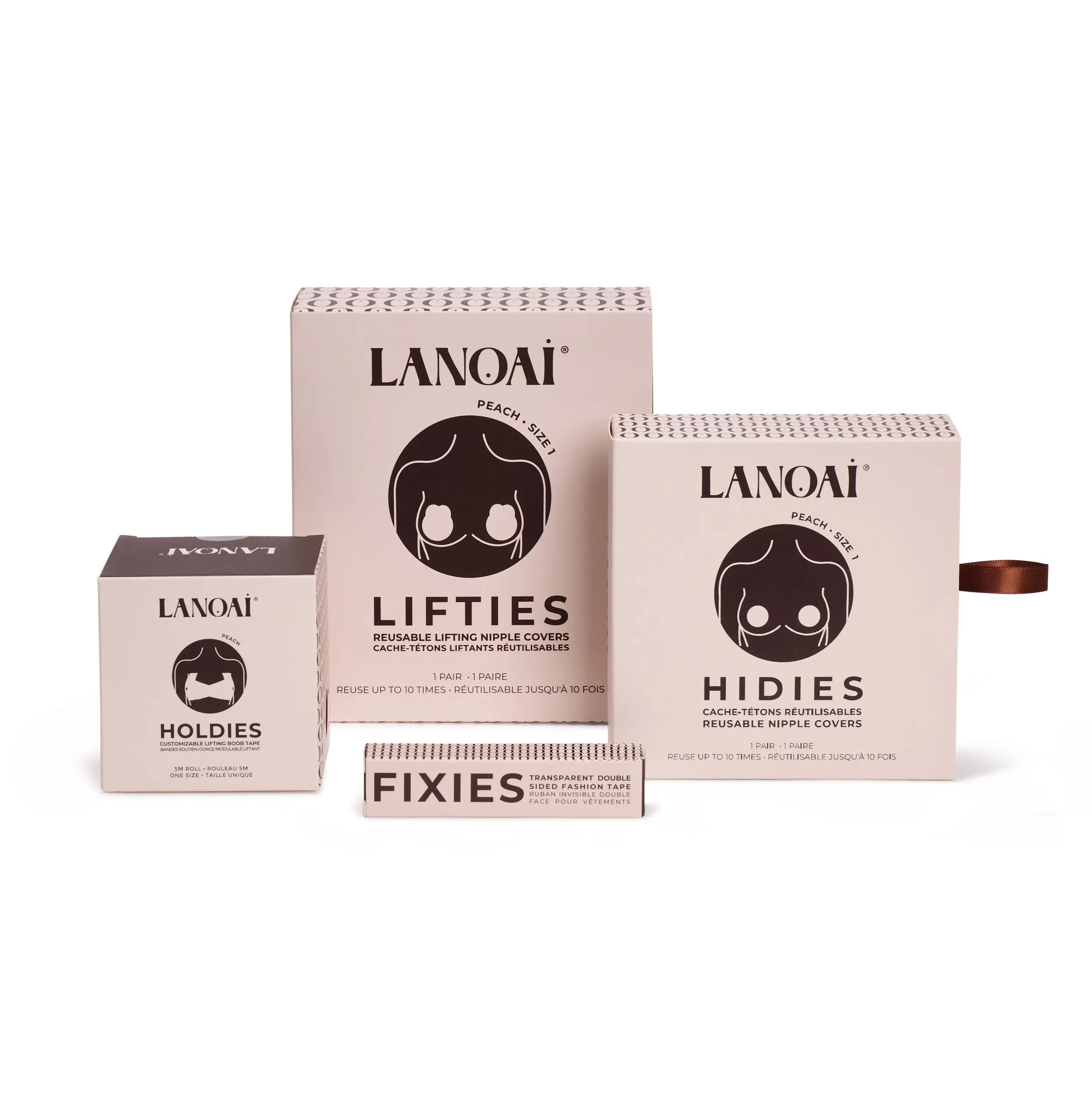 All In Set nipple covers bundle with hidies lifties holdies fixies in nude bra alternatives