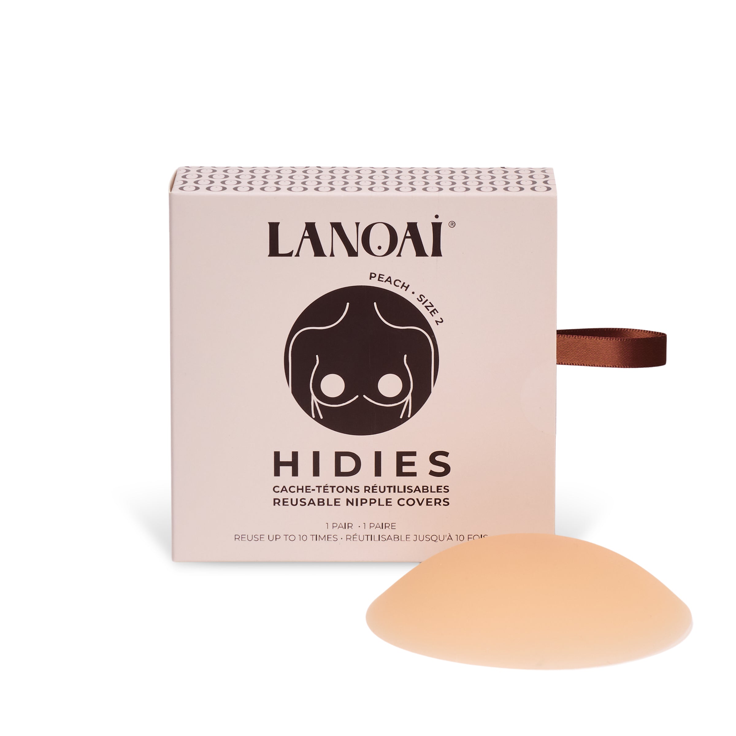 LANOAI reusable silicone nipple covers front packaging