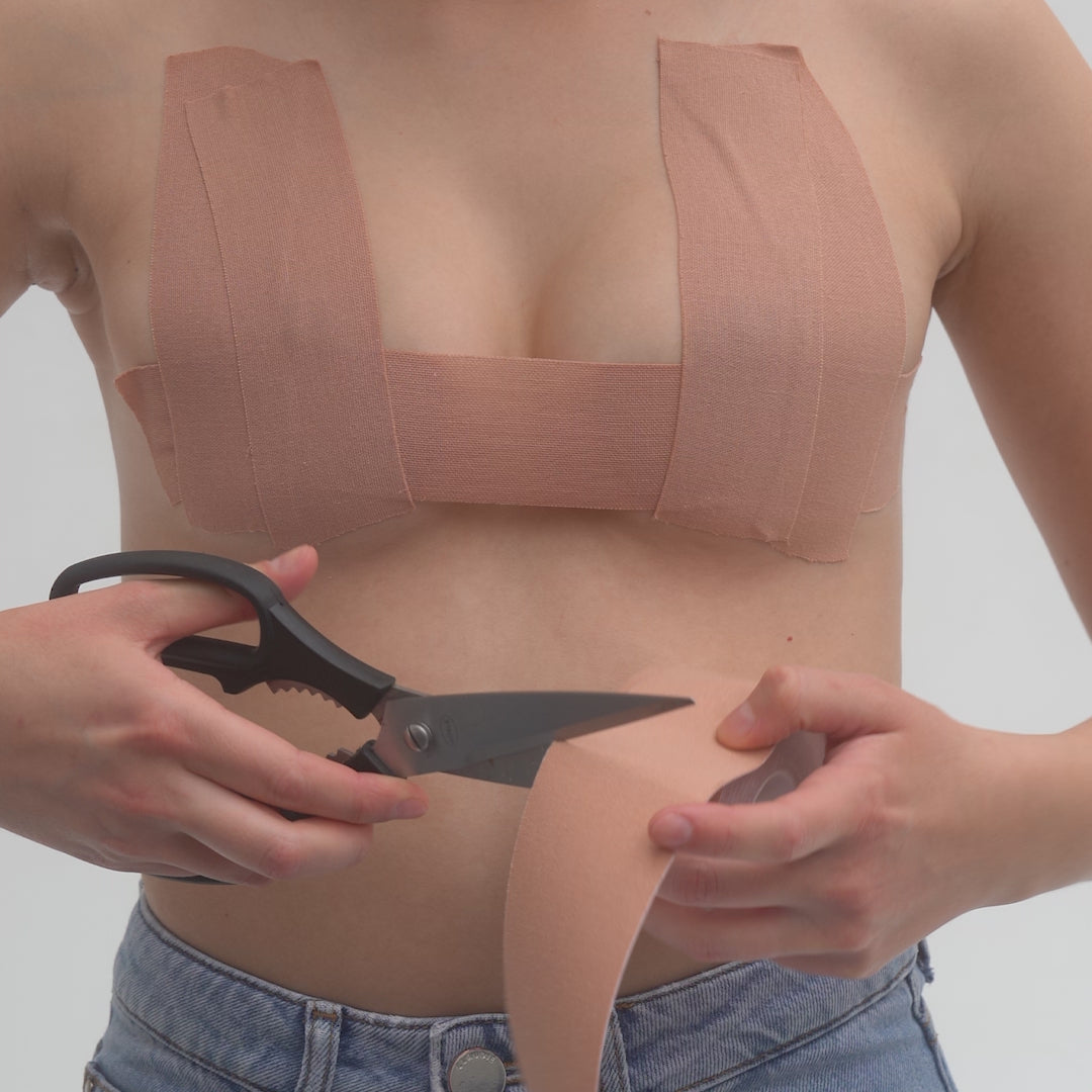 how to do boob tape for backless dress Holdies – Customizable Breast Lift Tape